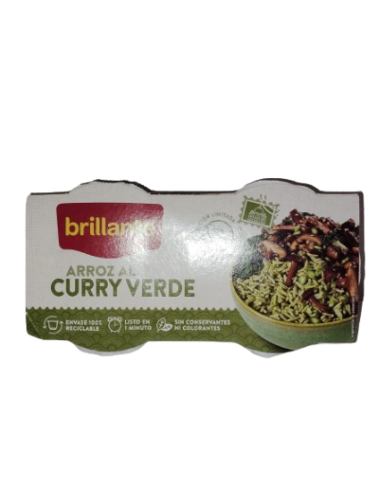 Arroz al curry verde