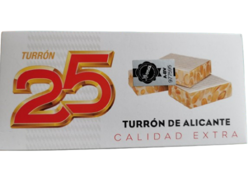 Turron 25 Alicante Calidad Extra I.G.P.