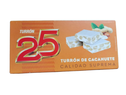 Turron 25 Cacahuete Duro Calidad Suprema