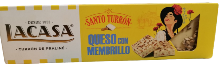 Turron de praline queso con membrillo