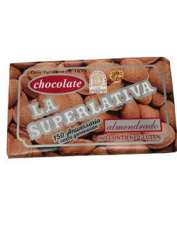 CHOCOLATE ARTESANO CON LECHE Y ALMENDRAS