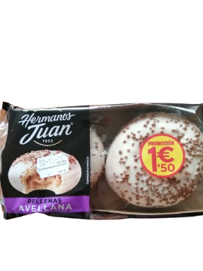 donas rellenas de avellana